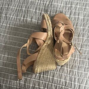 Francesca's Collections Beige Platform Wedges